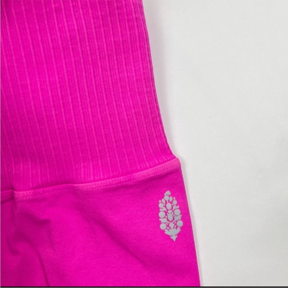 Free People Neon Pink High-Waisted Seamless Leggings - Picture 7 of 8